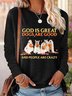 God Is Great Dogs Are Good And People Are Crazy Halloween Women's Long Sleeve T-Shirt