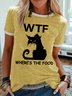 Lilicloth X Yuna WTF Where's The Food With A Angry Cat Women's T-Shirt