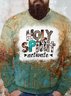 Men's Holy Spirit Activate Crew Neck Loose Casual Sweatshirt