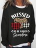Womens Christmas Blesssed To Be Called Grandma Sweatshirts