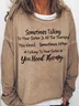 Womens Sometimes Talking To Your Sister Is All The Therapy You Need Casual Sweatshirt