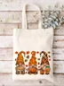 Halloween Pumpkin Graphic Shopping Tote