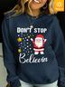 Lilicloth X Jessanjony Don't Stop Believin Christmas Women's Fleece Sweatshirt