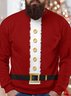 Mens Funny Santa Graphic Print Ugly Christmas Casual Loose Crew Neck Sweatshirt