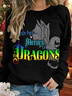Lilicloth X Paula I'm With Her Mother Of Dragons Women's Sleeve Casual Sweatshirt