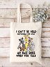 I Can't Be Held For What My Face Does When You Talk Animal Graphic Shopping Tote