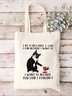 I Do It Because I Can I Can Because I Want To I Want To Because You Said I Couldn't Animal Cat Graphic Shopping Tote Bag