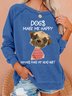 Women Funny Dog Lover Dogs Make Me Happy Simple Sweatshirt