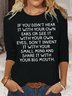 Womens funny Letter Casual Top