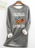 Women's Owl That’s What I Do I Read Books I Drink Tea And I Know Things Warmth Fleece Sweatshirt