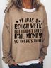 Women's Funny Rough Week Crew Neck Simple Loose Sweatshirt