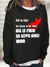 Women's Angry Cat Cotton-Blend Street Sweatshirt
