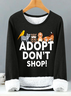 Lilicloth X Manikvskhan Adopt Dont Shop Adopt Animal Womens Warmth Fleece Sweatshirt