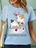 Lilicloth X Manikvskhan Best Friend Forever Valentines Day With Cat Womens T-Shirt