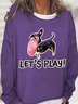 Lilicloth X Roxy Lets Play Dachshund Womens Sweatshirt