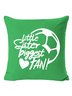 18*18 Funny Word Soccer Little Sister Biggest Fan Cotton-Blend Backrest Cushion Pillow Covers Decorations For Home