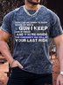 Men's Now I Lay Me Down To Sleep Beside My Bed A Gun I Keep Funny  Full Print Casual Text Letters Crew Neck T-Shirt