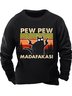 Men's Cat Funny Vintage Graphic Print Cotton-Blend Crew Neck Text Letters Sweatshirt