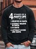 Men’s 4 Stages Of A Man’s Life Believes In Santa Crew Neck Simple Sweatshirt