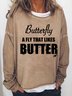 Lilicloth X Lisa Butterfly A Fly That Likes Butter Womens Sweatshirt