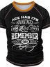 Men's Age has its advantages too bad I can't remember what they are Regular Fit Raglan Sleeve Text Letters T-Shirt