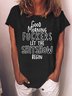 Women's Funny Word ShitShow Casual Crew Neck T-Shirt