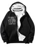 Men's That Is What I Do I Fix Stuff And I Know Things Funny Graphic Printing Hoodie Zip Up Sweatshirt Warm Jacket With Fifties Fleece