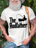 Men's The Rodfather Funny Graphic Printing Casual Cotton Text Letters Loose T-Shirt