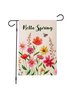 12 x 18 Double Sided Printed Burlap Hello Spring Welcome Garden Flag Yard Flag Holiday Outdoor Decor Flag