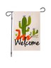 12 x 18 Double Sided Printed Burlap Succulents Art Welcome Garden Flag Yard Flag Holiday Outdoor Decor Flag