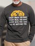 Men's Evert Snack You Make I Will Watching You Funny Graphic Print Cotton Casual Text Letters Crew Neck Top