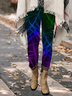 Lilicloth X Paula Colorful Leaves Womens Tummy Control Legging