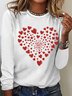 Gift For Valentine's Day Cute Heart Womens Long Sleeve T-Shirt