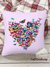 18*18 Throw Pillow Covers,Butterfly Soft Corduroy Cushion Pillowcase Case for Living Room