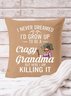 18*18 Funny Letter Grandma Backrest Cushion Pillow Covers Decorations For Home