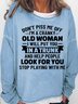 Women's Funny Letter Dont Piss Me Off Casual Sweatshirt