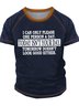 Men's I Can Only Please One Person A Day Tomorrow Doesn't Look Good Either Funny Graphic Print Regular Fit Casual Crew Neck Text Letters T-Shirt