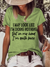 Women's Funny Word I may book like i’m doing nothing but in my head i’m quite busy T-Shirt
