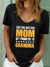 Lilicloth X Jessanjony This Best Mom Get Promoted To Grandma Women's V Neck T-Shirt
