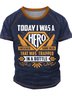 Men’s Today I Was A Hero I Rescued Some Beer That Was Trapped In A Bottle Text Letters Casual T-Shirt