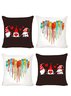 18x18 Set of 4 Cushion Pillow Covers, Funny Elves Valentine's Day Gift Backrest Decorations For Home
