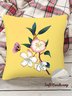 18*18"Throw Pillow Covers, Floral Butterfly Soft Corduroy Cushion Pillowcase Case for Living Room Bed Sofa Car Home Decoration