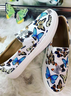 Butterfly Graphic-Print Canvas Flat Shoes