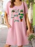 Lilicloth X Jessanjony Plants Lover‘s Let Love Grow Women's V Neck Dress