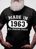 Men's Casual 1963 Great 60th birthday gift Letters T-Shirt