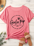 Women's Funny Girls Trip 2023 Cheaper Than Therapy Casual Text Letters Crew Neck T-Shirt