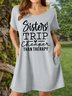 Sisters' Trip Cheaper Than Therapy Women's V Neck Dress