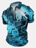 Men’s Texture Abstract Art Pattern Regular Fit Casual Abstract Polo Shirt