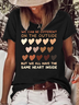 Women's Same Heart Black History Month Casual Crew Neck T-Shirt