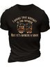 Men’s I Doubt That Whiskey Is The Answer But It’s Worth A Shot Casual Text Letters T-Shirt